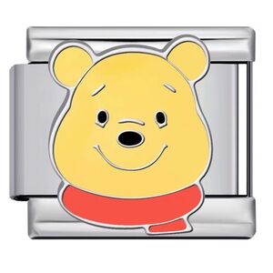 Winnie the Pooh - Pooh Bear Italian Charm Silver Stainless Steel 9mm